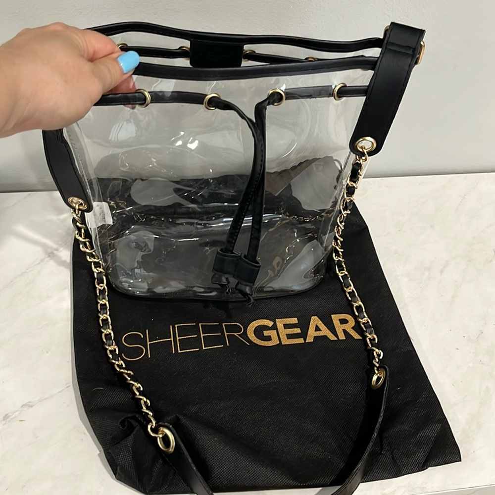 Sheer Gear clear bucket bag